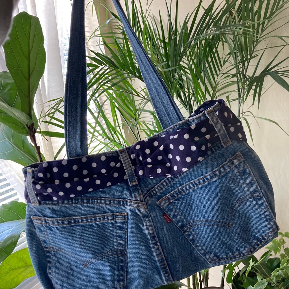 VINTAGE Y2K LEVIS DENIM BAG, HANDMADE HANDBAG SHOULDER BAG